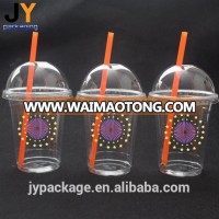 Custom Logo printed plastic cup disposable PET plastic cup plastic juice cup