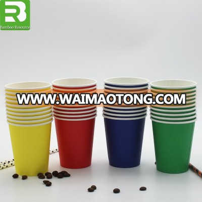 Custom printed disposable 7oz paper coffee cup with handle