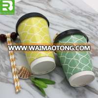 Disposable hot coffee paper bubble tea cups custom